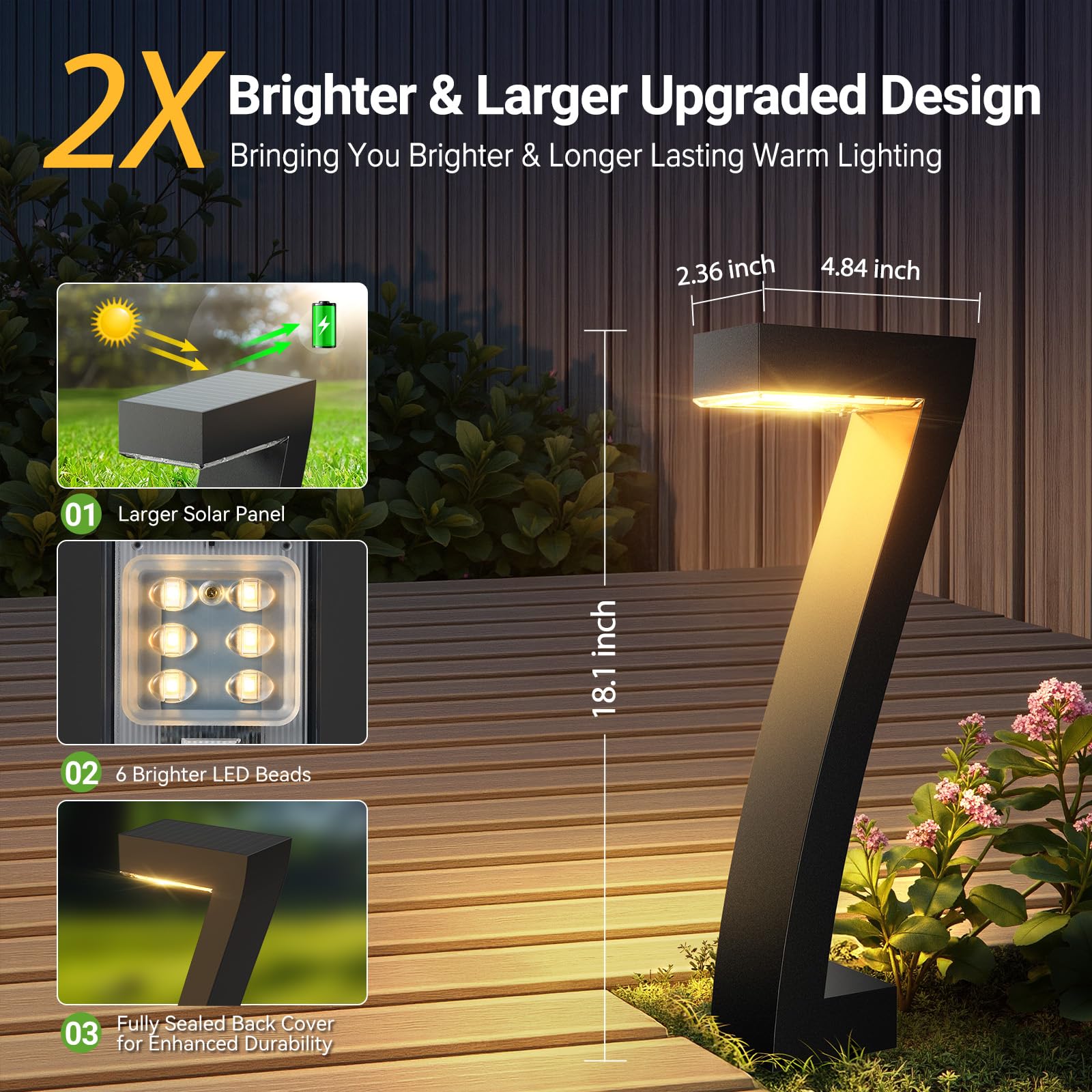 Upgraded Bright LED Solar Ligh - Smart Garden Spotlights 评论和价格
