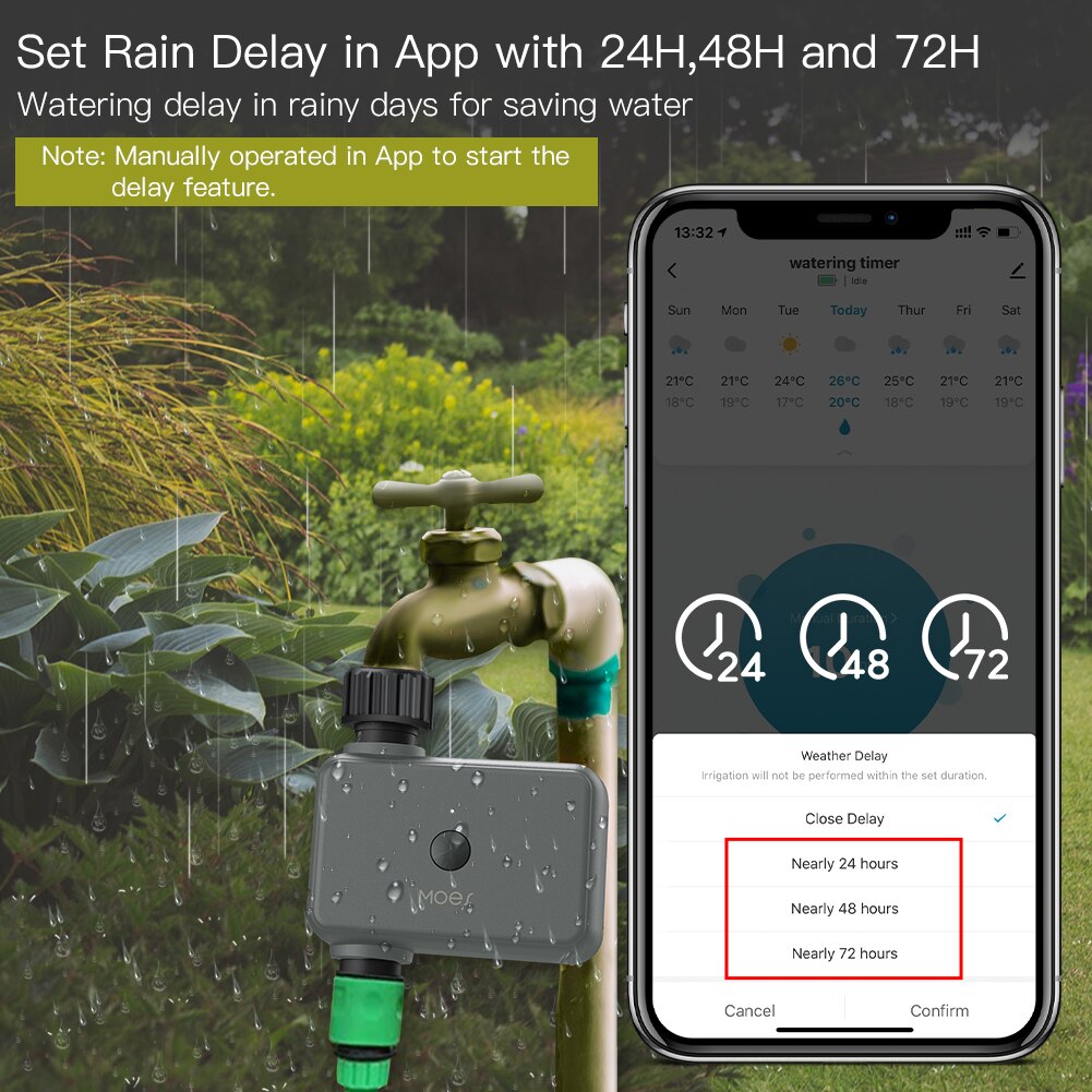Moes Smart Tuya Bluetooth Wate - Smart Garden Watering 评论和价格