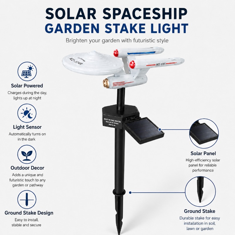 Star Trek USS Enterprise Solar - Smart Garden Spotlights 评论和价格