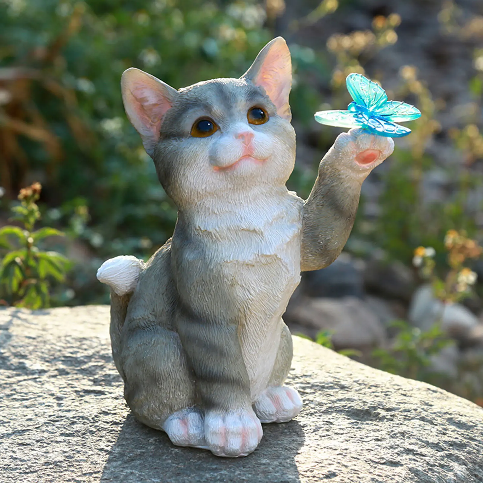 Outdoor Cat Sculpture Figurine - Smart Garden Spotlights 评论和价格