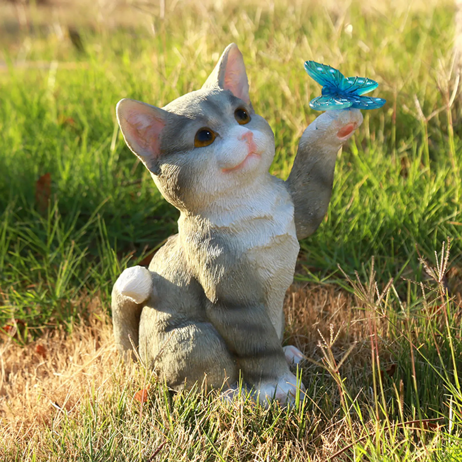 Outdoor Cat Sculpture Figurine - Smart Garden Spotlights 评论和价格